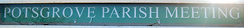 Potsgrove Parish Meeting sign February 2012